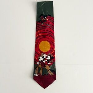Mickey Mouse Disney Art Print Tie - Red, Green, and Yellow